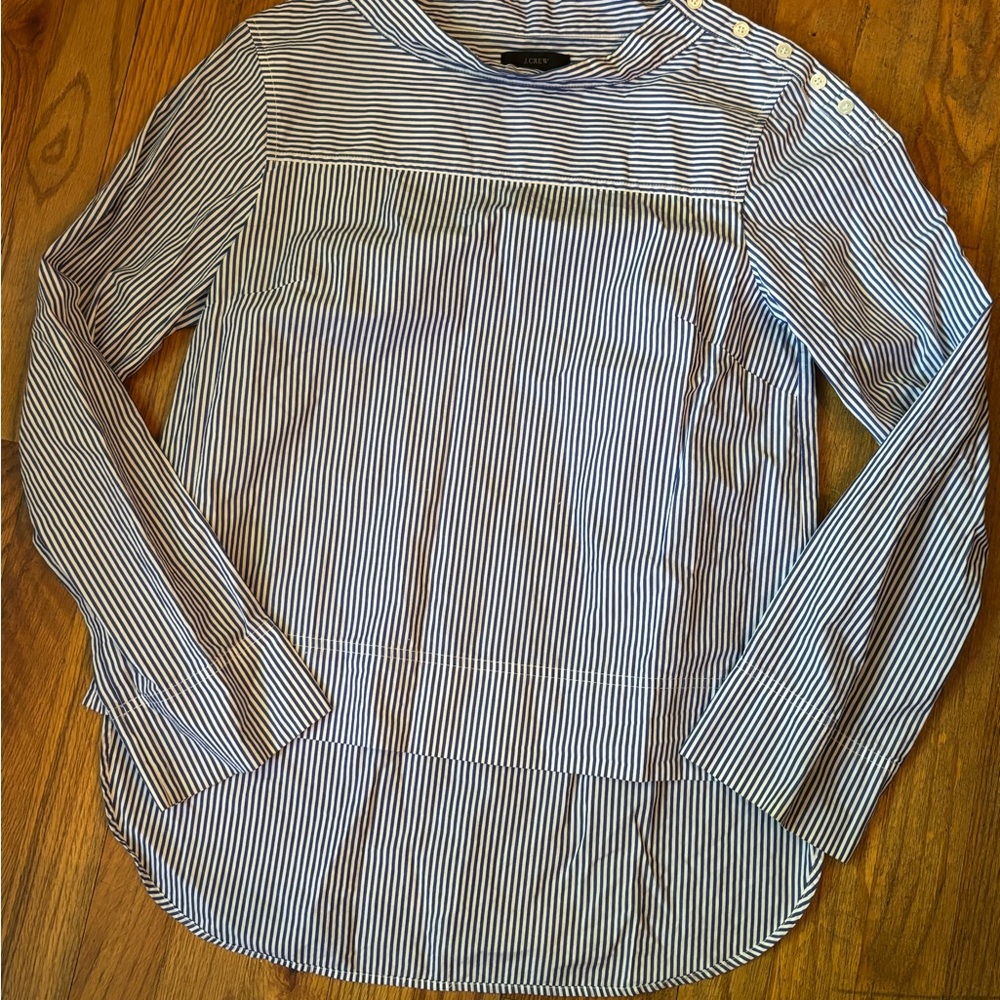 J. Crew Blue and White stripe top
